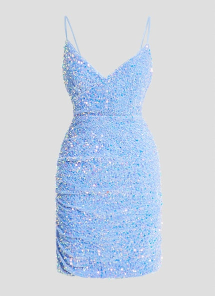 Robe De Bal Pailletée Marine