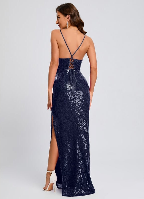 Robe De Bal Glamour Marine