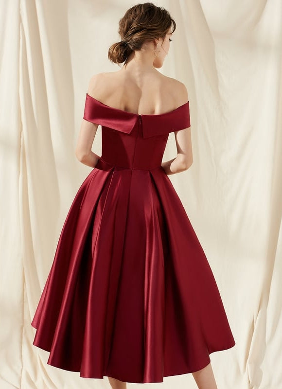 Robe De Bal Rouge Velours Chic - gallery 5