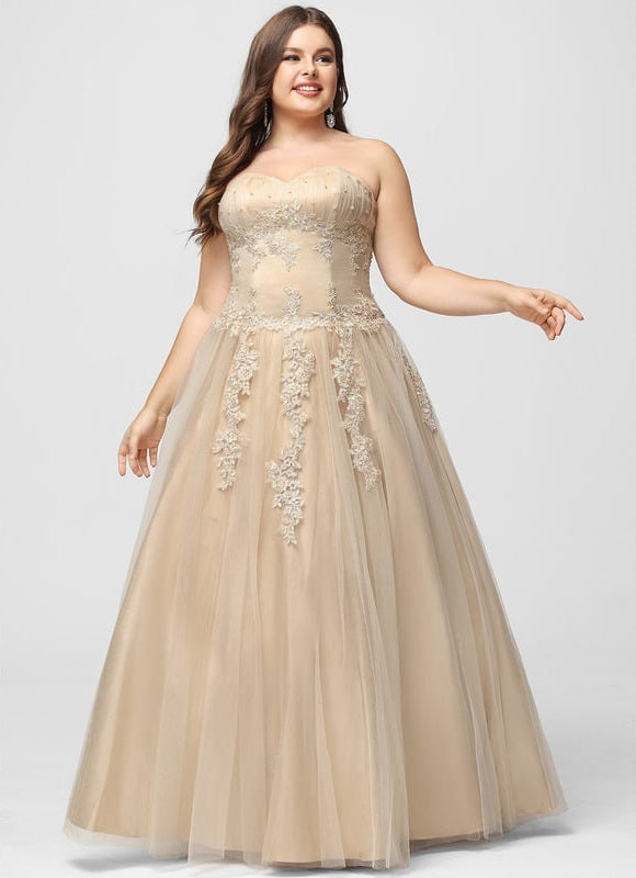 Robe De Bal Tulle Beige - gallery 3