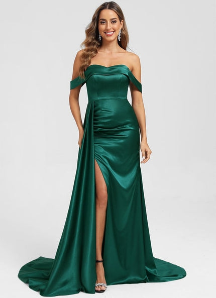 Robe De Bal Satin Émeraude