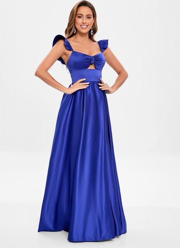 Robe De Bal Longue Satinée Élégante - gallery 4