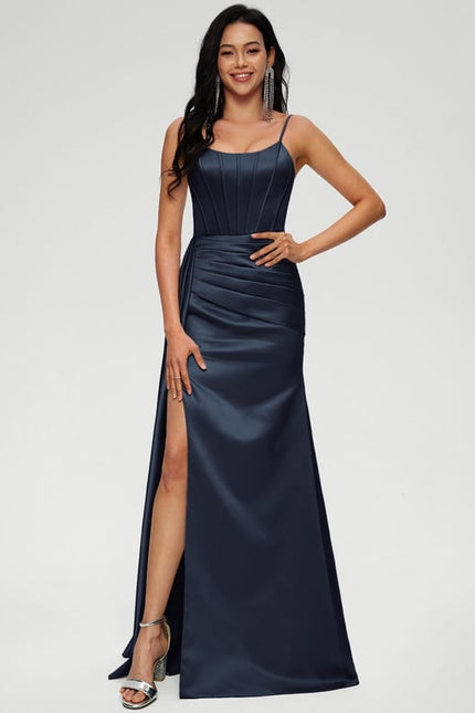 Robe De Bal Satin Fluide Chic - gallery 1