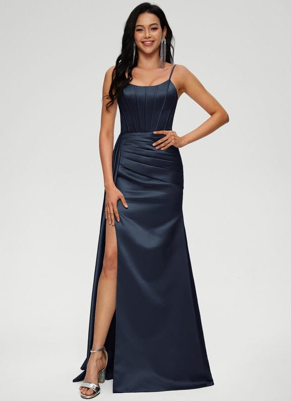 Robe De Bal Satin Fluide Chic - gallery 1