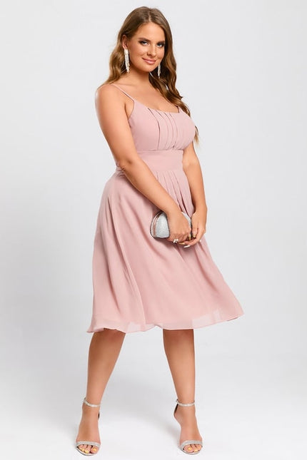 Robe De Bal Mousseline Rose Pâle - gallery 6