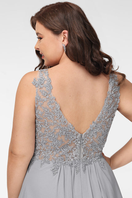 Robe De Bal Courte Argentée - gallery 9