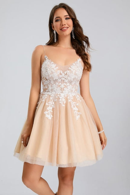 Robe De Bal Courte Tulle Brodée