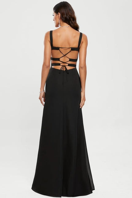 Robe De Bal Noire Fendue - gallery 6