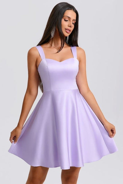 Robe De Bal Satin Lilas - gallery 5