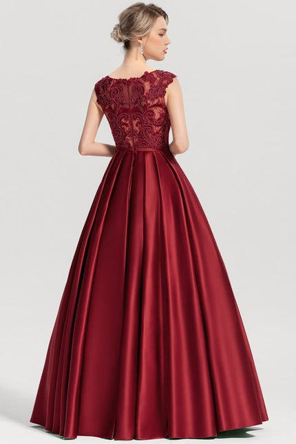 Robe De Bal Éblouissante Bordeaux - gallery 2