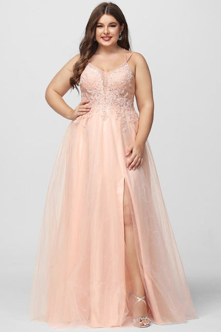 Robe De Bal Rose Élégante - gallery 9