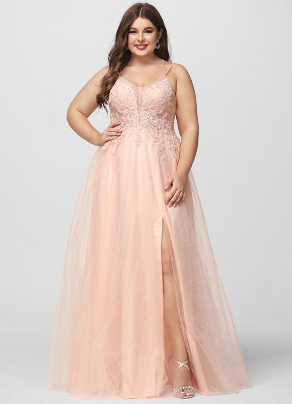 Robe De Bal Rose Élégante - gallery 9