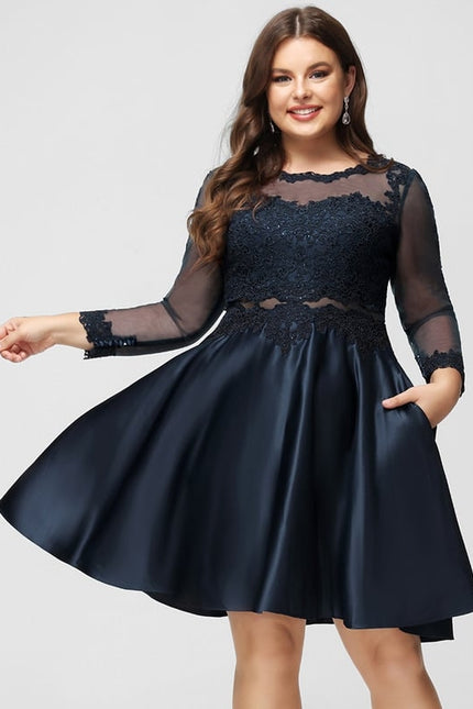 Robe De Bal Satinée Noire - gallery 7