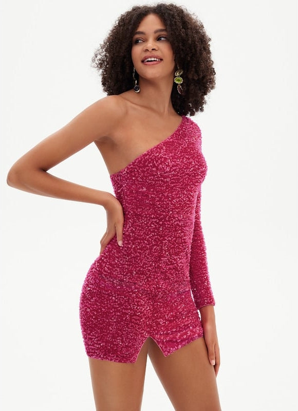 Robe De Bal Pailletée Fuchsia - gallery 7