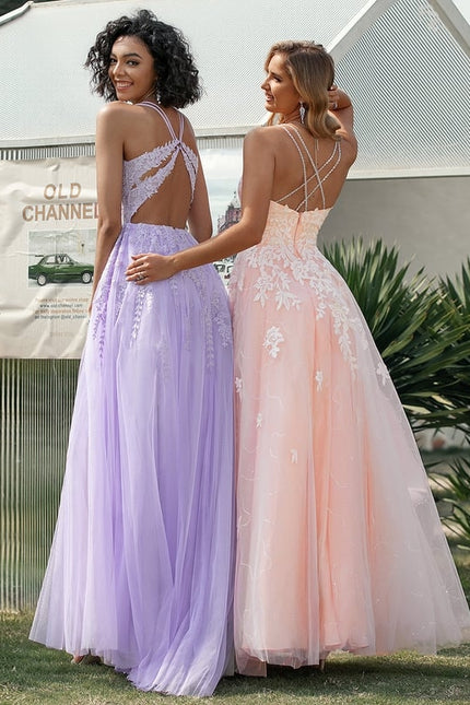 Robe De Bal Lavande Élégante - gallery 1