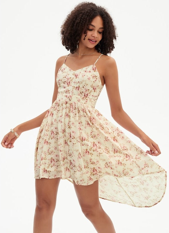 Robe De Bal Asymétrique Florale - gallery 5