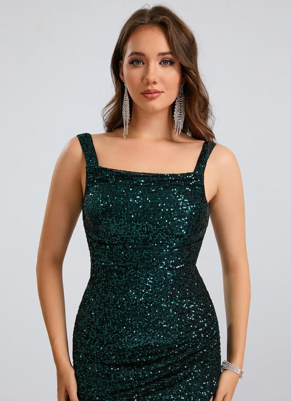 Robe De Bal Pailletée Émeraude - gallery 6