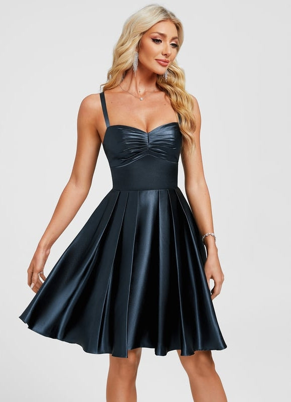 Robe De Bal Satin Plissée - gallery 5