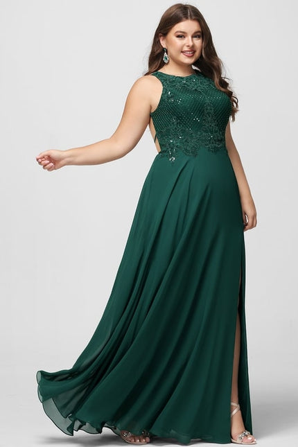 Robe De Bal Fluide Ornée - gallery 5