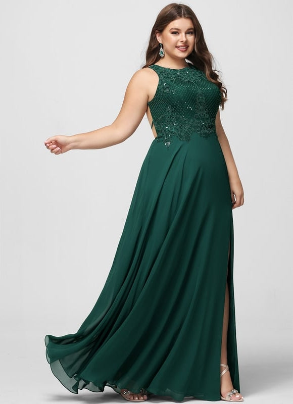 Robe De Bal Fluide Ornée - gallery 5