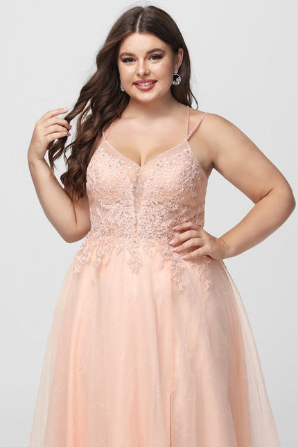 Robe De Bal Rose Élégante - gallery 8