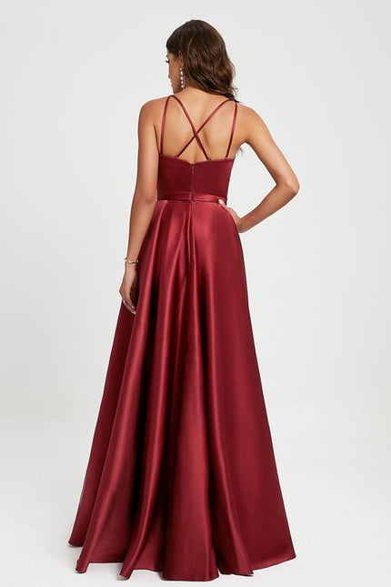 Robe De Bal Satin Écarlate Insolent - gallery 4