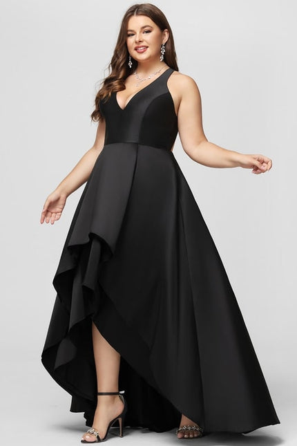 Robe De Bal Asymétrique Satinée - gallery 5