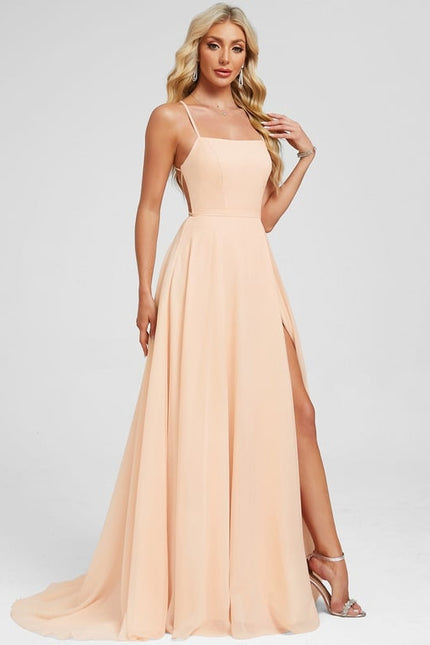 Robe De Bal Pêche Élégante - gallery 1