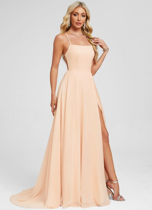 Robe De Bal Pêche Élégante - gallery 1