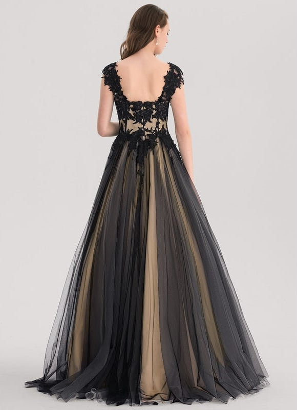 Robe De Bal Noir Doré Chic - gallery 3