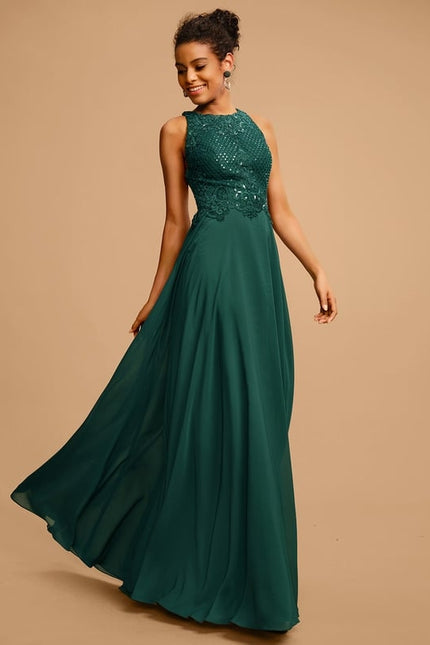Robe De Bal Fluide Ornée - gallery 4