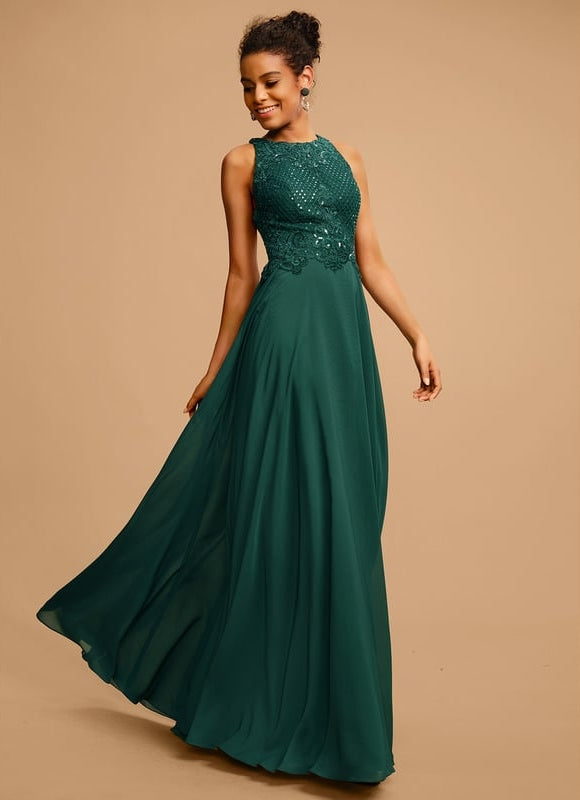 Robe De Bal Fluide Ornée - gallery 4