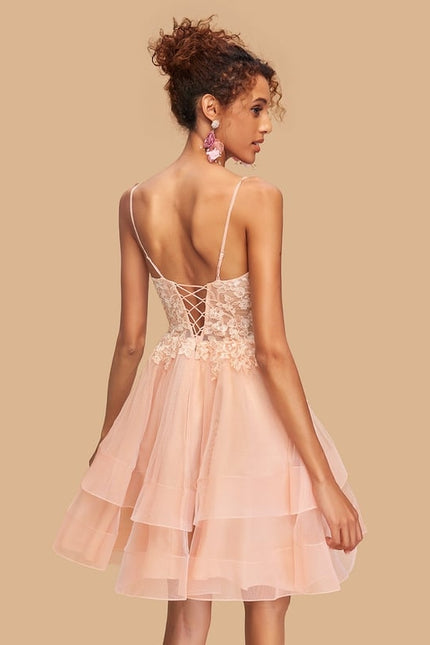 Robe De Bal Courte Tulle Brodée - gallery 2