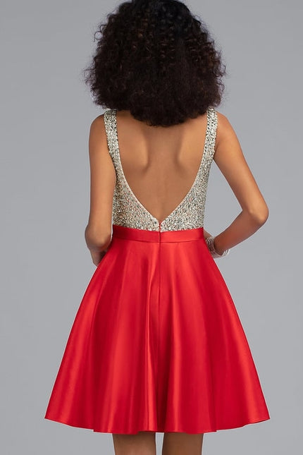 Robe De Bal Éclatante Rouge - gallery 1