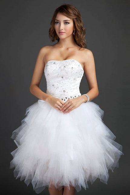 Robe De Bal Éblouissante Blanc