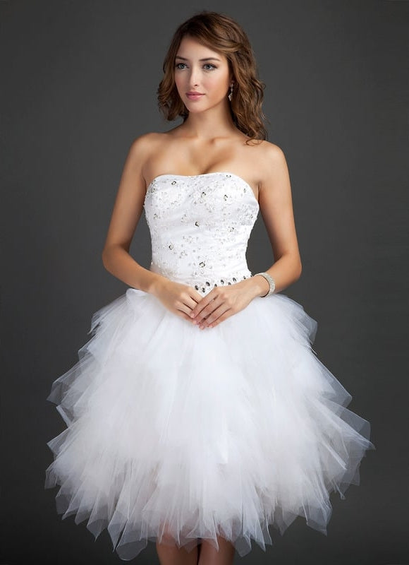 Robe De Bal Éblouissante Blanc