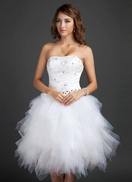 Robe De Bal Éblouissante Blanc
