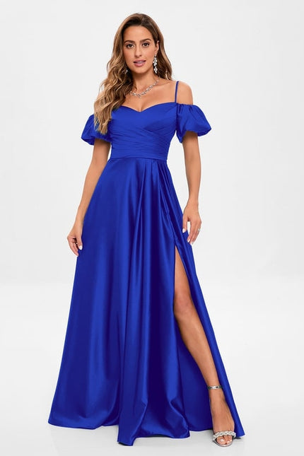 Robe De Bal Satinée Azur