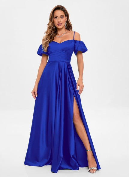 Robe De Bal Satinée Azur