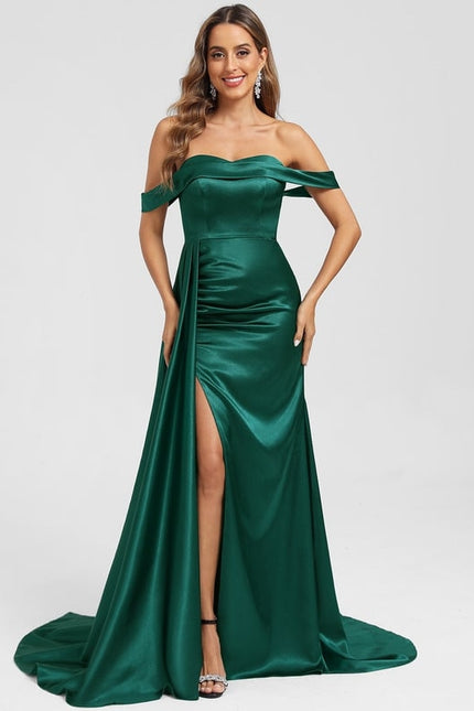 Robe De Bal Satin Émeraude - gallery 1