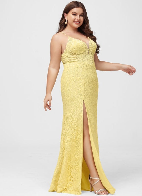 Robe De Bal Jaune Floral - gallery 7