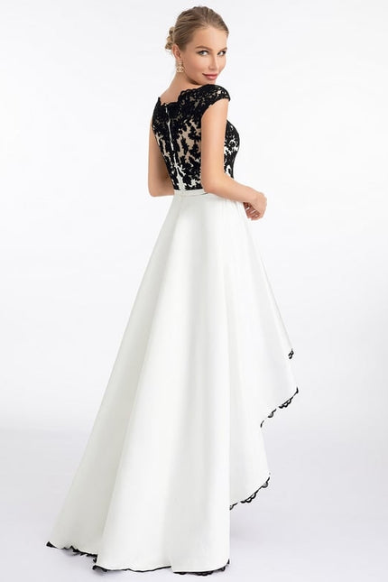 Robe De Bal Asymétrique Dentelle - gallery 7