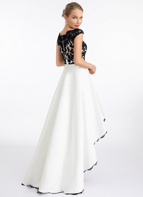 Robe De Bal Asymétrique Dentelle - gallery 7