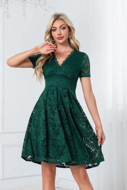 Robe De Bal Dentelle Verte