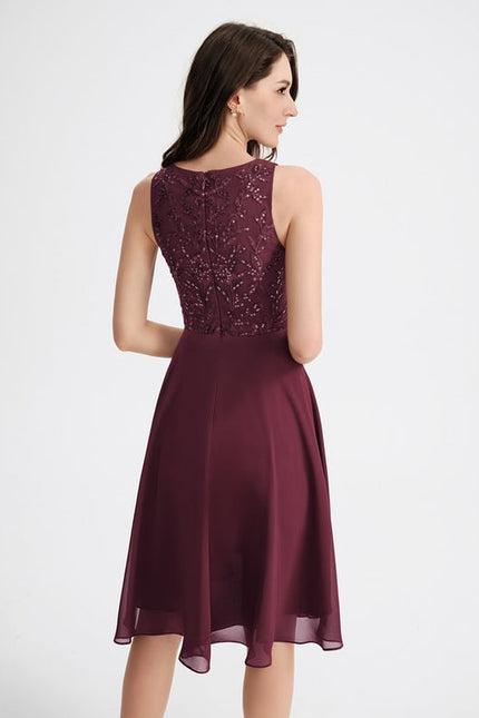 Robe De Bal Aubergine Flottante - gallery 4