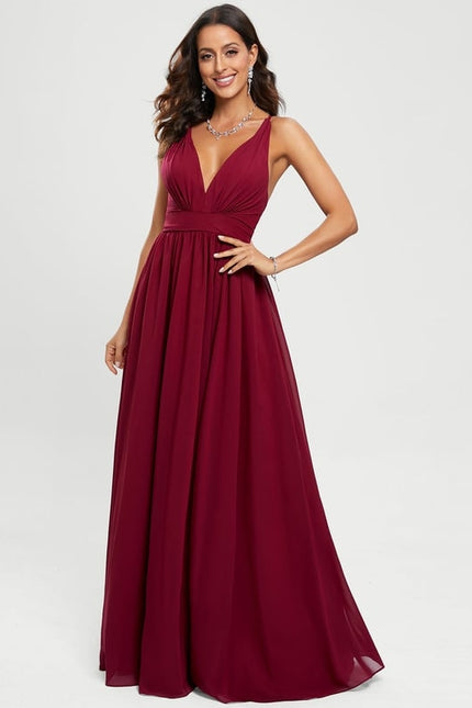 Robe De Bal Bordeaux Fluide - gallery 3