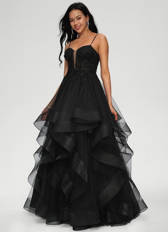 Robe De Bal Bal Noire Élégante - gallery 2
