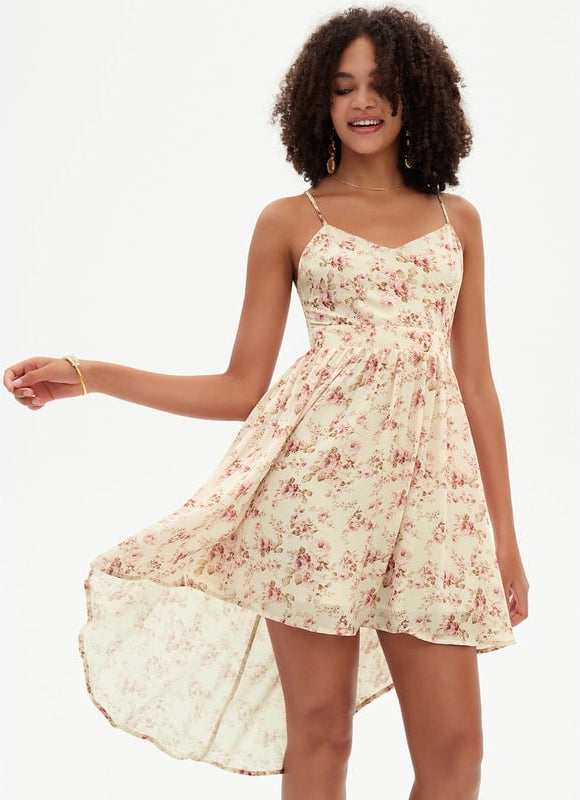 Robe De Bal Asymétrique Florale - gallery 6