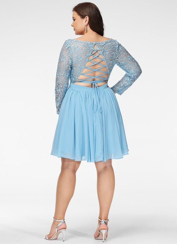 Robe De Bal À Volants Marine - gallery 5