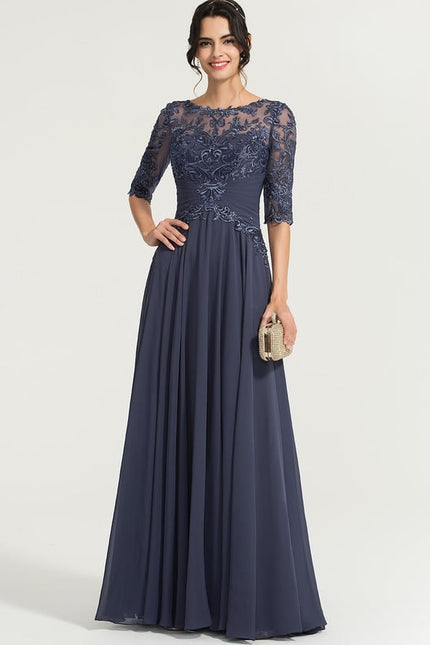 Robe De Bal Longue Marine Chic - gallery 5